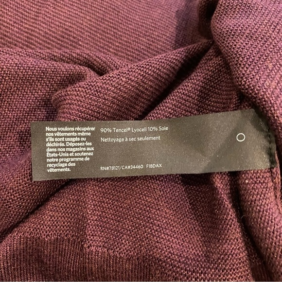 Eileen Fisher Turtleneck Maroon Tencel Silk Blend Sweater Tunic Women’s Size 2X - Picture 8 of 9